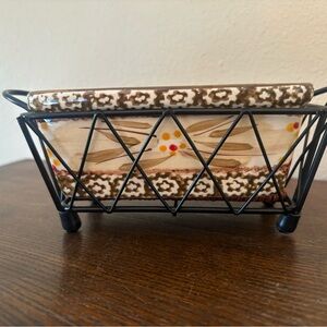 Temptations by Tara "Old World" pattern ceramic baking dish